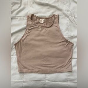 Cream Live in the Moment Tank top- Size Small